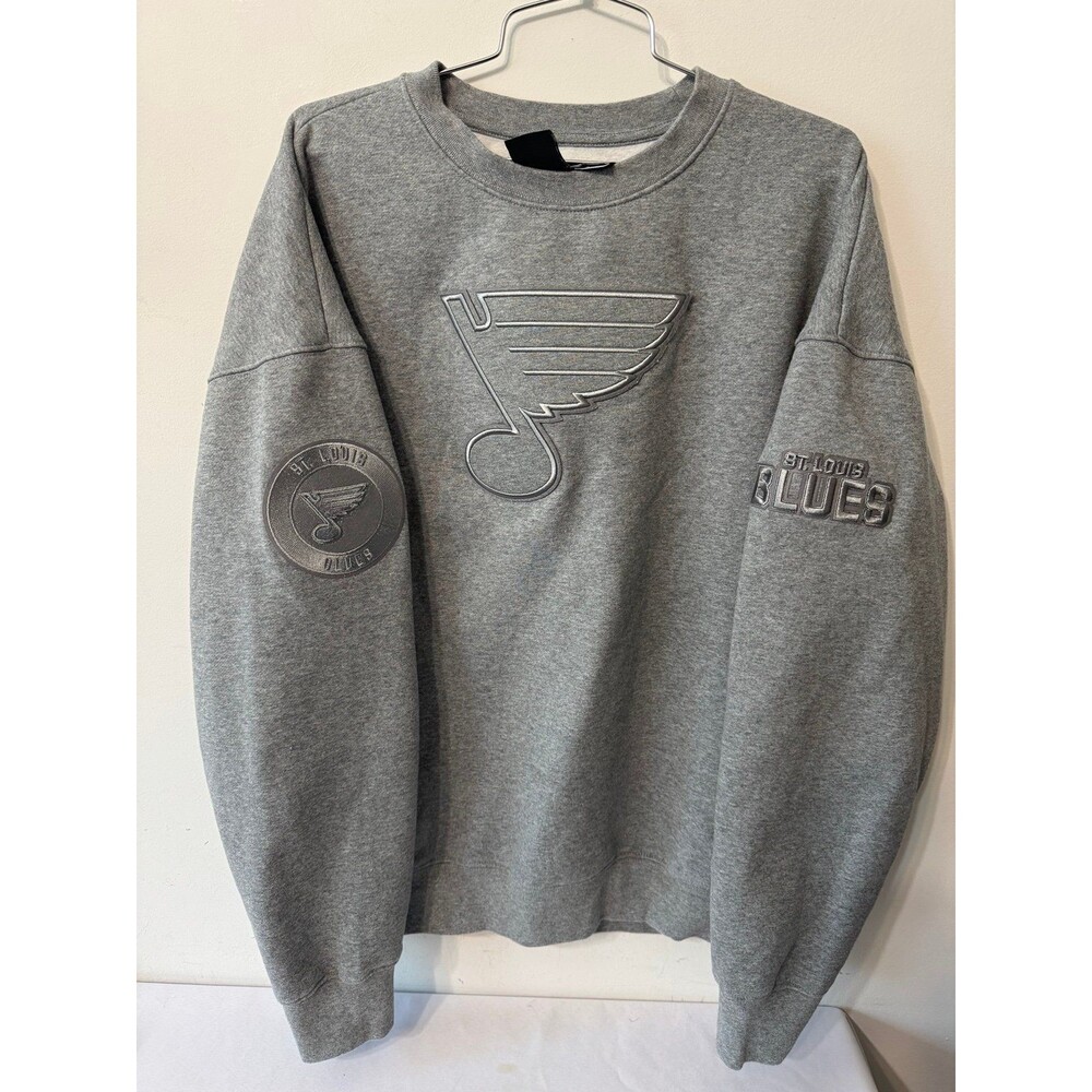 PRO STANDARD NHL ST LOUIS BLUES PREMIUM CREWNECK PULLOVER LARGE